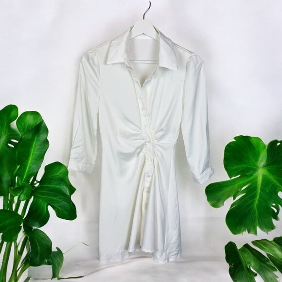 NWT J.ING White Shirt Mini Dress - Picture 7 of 7